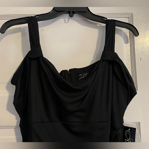 NWT black formal dress w/ some sheer swing side overlay on chest. Zip closure - Picture 7 of 7
